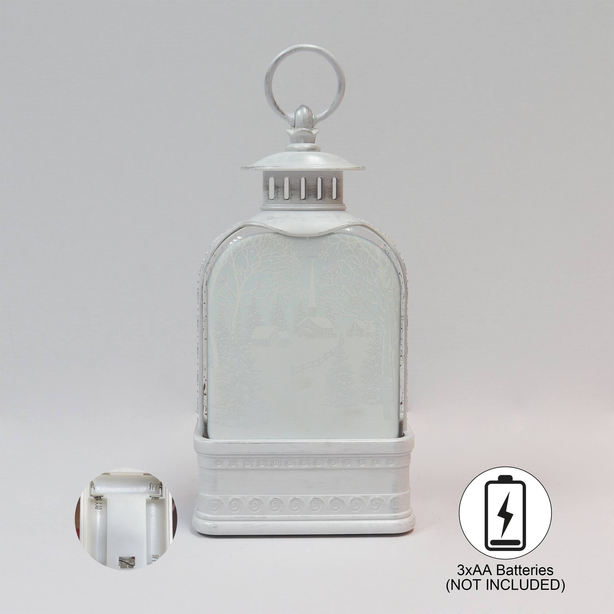 10" Water Spinning Glitter Acrylic Lantern